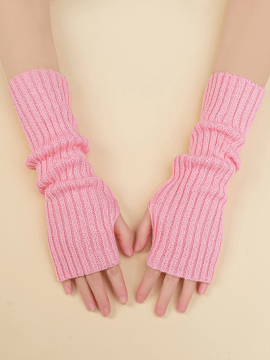 1 Pair Of Solid Fingerless Gloves - Lolli World Marketplace