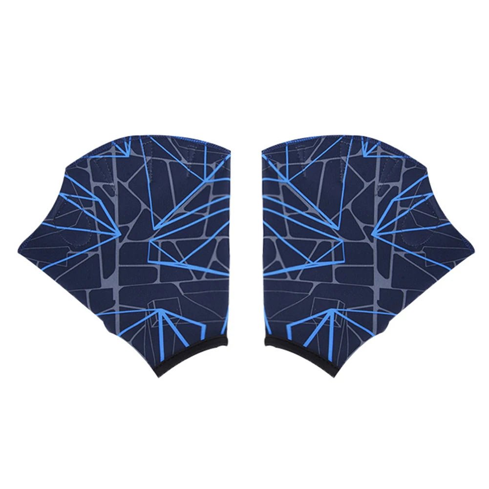 1 Pair Unisex Swimming Hand Fins Flippers Finger Webbed Gloves Paddle Water Sports Gloves Breathable Swim Mittens