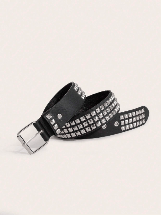 1 Piece Of Unisex Studded Punk Style Handsome Street Casual Daily Wear Belt - Lolli World Marketplace