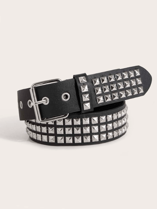 1 Piece Of Unisex Studded Punk Style Handsome Street Casual Daily Wear Belt - Lolli World Marketplace