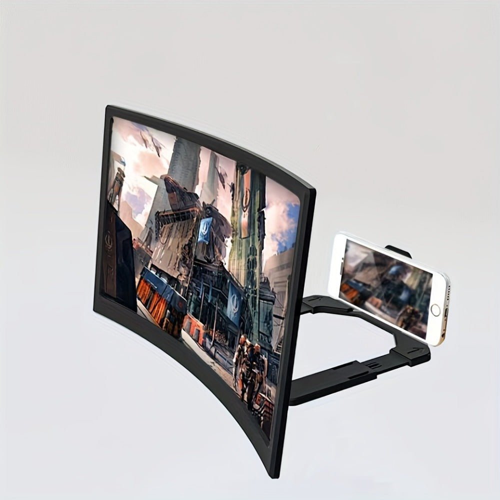 12 - Inch Curved HD Phone Screen Amplifier, 1:1 Coaxial Enlargement, Improves Viewing Experience, Convenient to Use And Transport, Ideal for Films And Clips