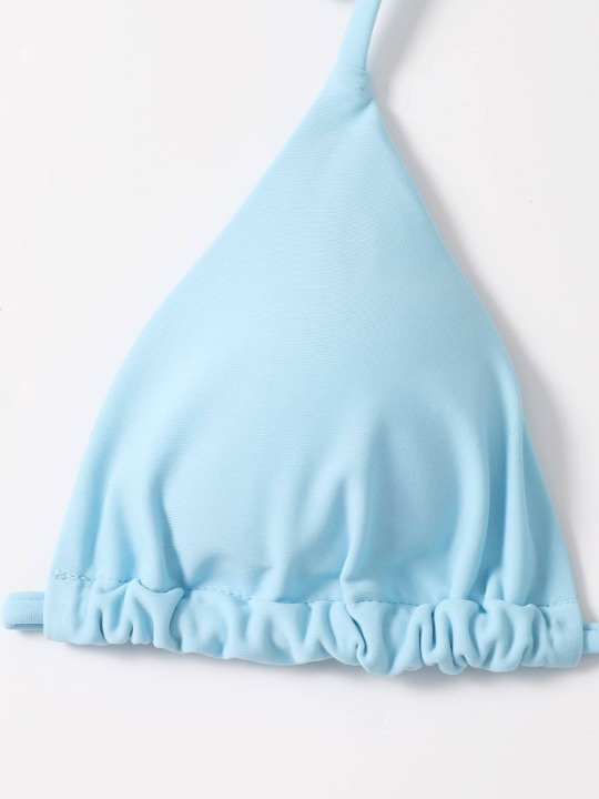 Swim Vcay Halter Triangle Bikini Top