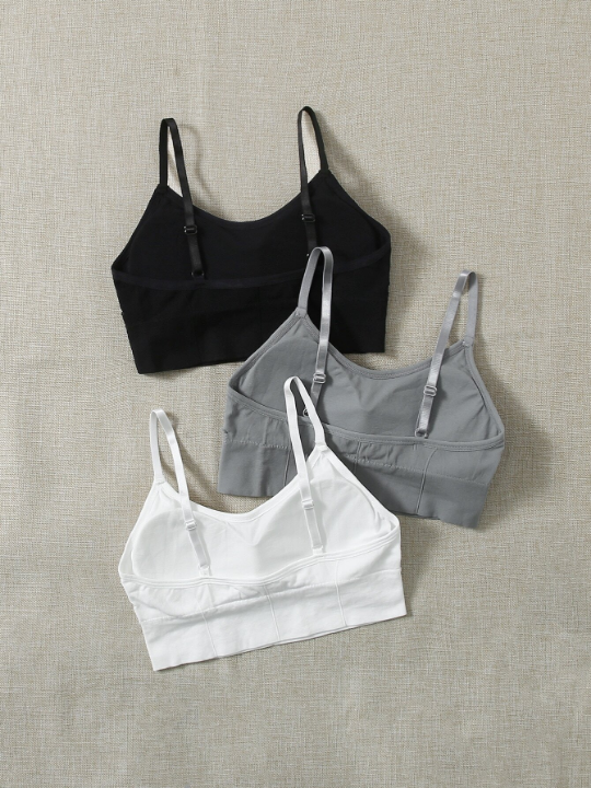 Yoga Basic 3pcs Medium Support Solid Sports Bra