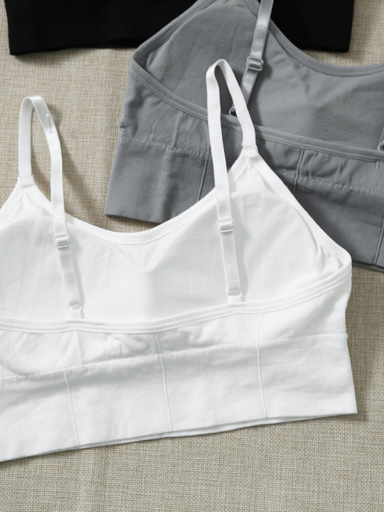 Yoga Basic 3pcs Medium Support Solid Sports Bra