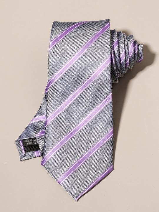 1pc Men Striped Tie Stylish Design Tie Versatile For All Occasions