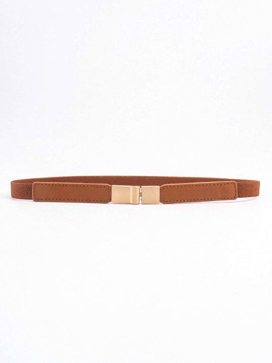Symmetrical Buckle Skinny Belt