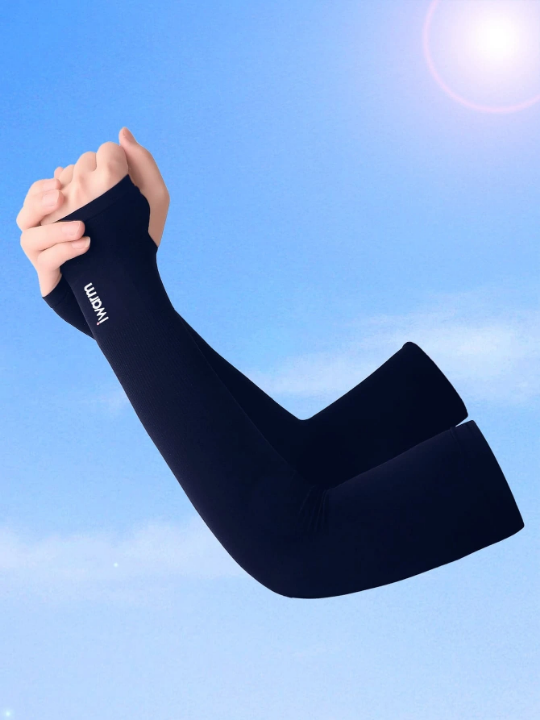 Men Letter Graphic Fingerless Gloves