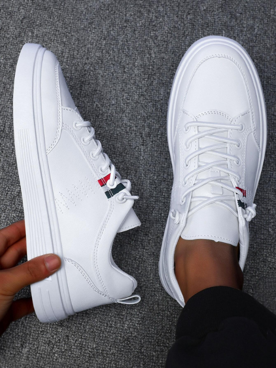 Men's New Fashionable & Comfortable & Breathable & Simple Casual Shoes, Round Toe Lace-Up Low-Top Sports Shoes For Outdoor Men Business Shoes