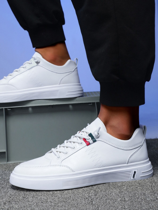 Men's New Fashionable & Comfortable & Breathable & Simple Casual Shoes, Round Toe Lace-Up Low-Top Sports Shoes For Outdoor Men Business Shoes