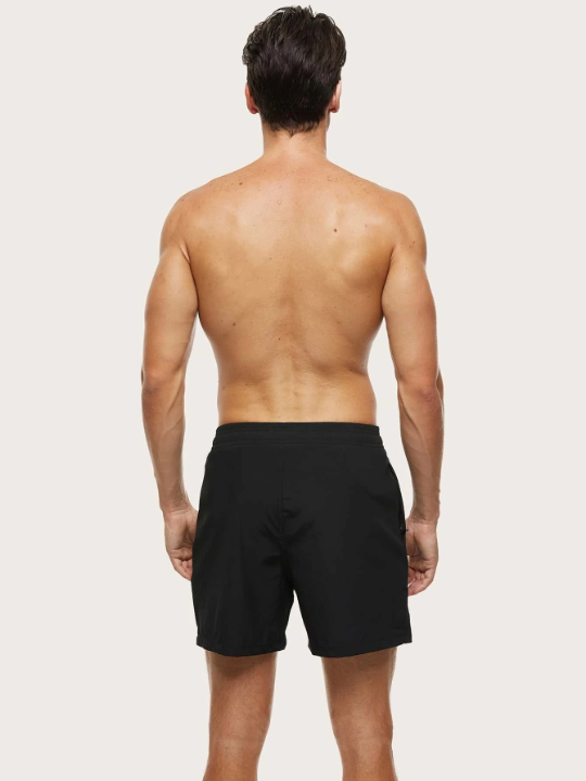 Manfinity Men Zip Pocket Drawstring Waist Swim Trunks