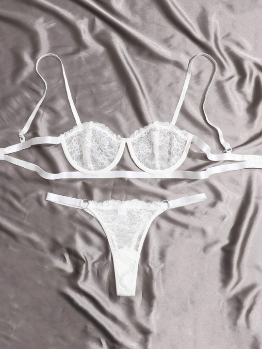 Lace Underwire Lingerie Set