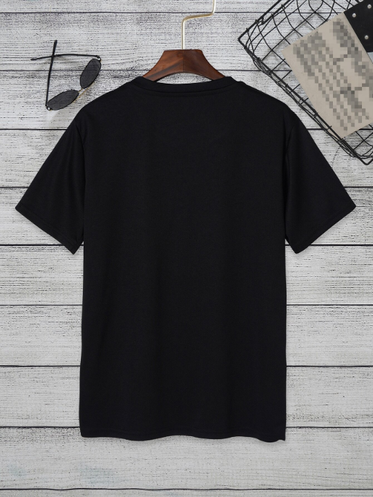 Men Solid Round Neck Tee