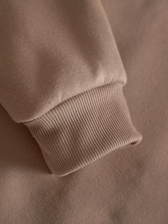 Men Solid Drawstring Pocket Detail Thermal Lined Sweatshirt