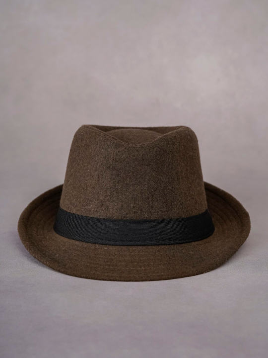 Men Tape Decor Fedora Hat