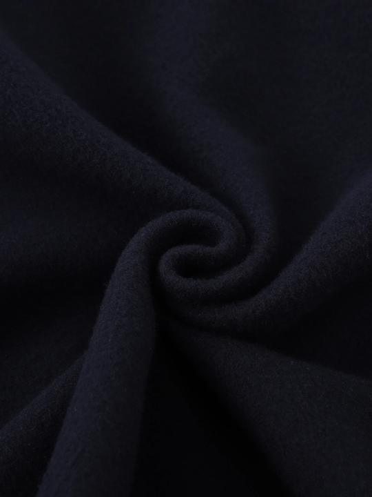 Men Colorblock Thermal Lined Raglan Sleeve Drawstring Hoodie