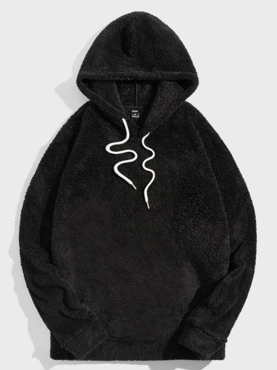 Manfinity Hypemode Men Drawstring Detail Teddy Hoodie