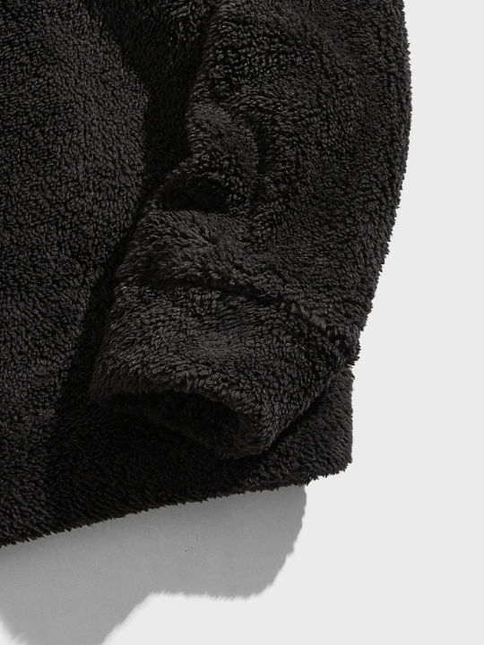 Manfinity Hypemode Men Drawstring Detail Teddy Hoodie