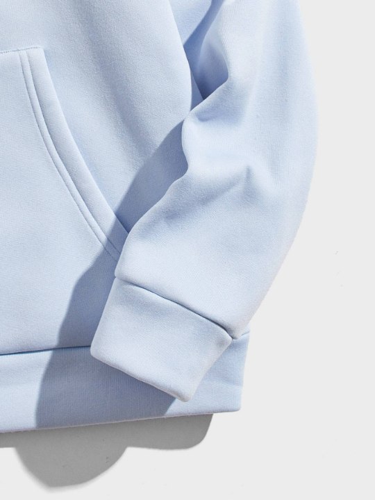 Manfinity Hypemode Men Bear Print Drawstring Thermal Lined Hoodie