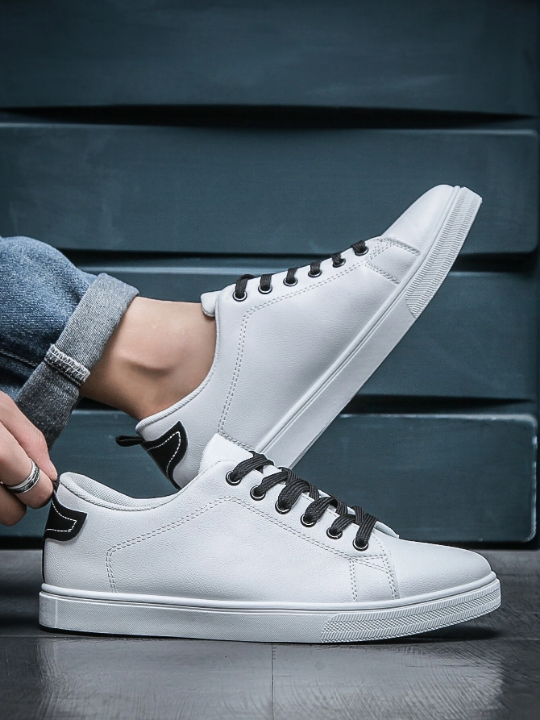 Men Lace-Up Front Skate Shoes Men Business Shoes