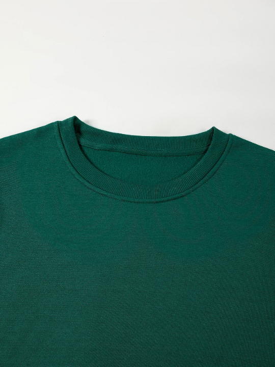 Men Solid Thermal Lined Sweatshirt