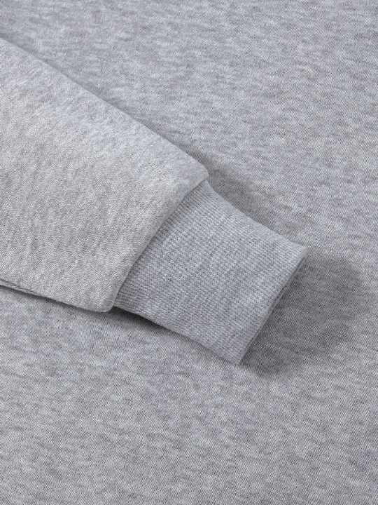 Men Solid Thermal Lined Sweatshirt