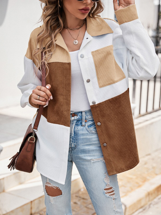 LUNE Cut And Sew Drop Shoulder Coat