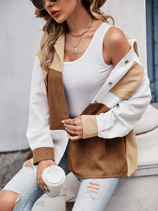 LUNE Cut And Sew Drop Shoulder Coat