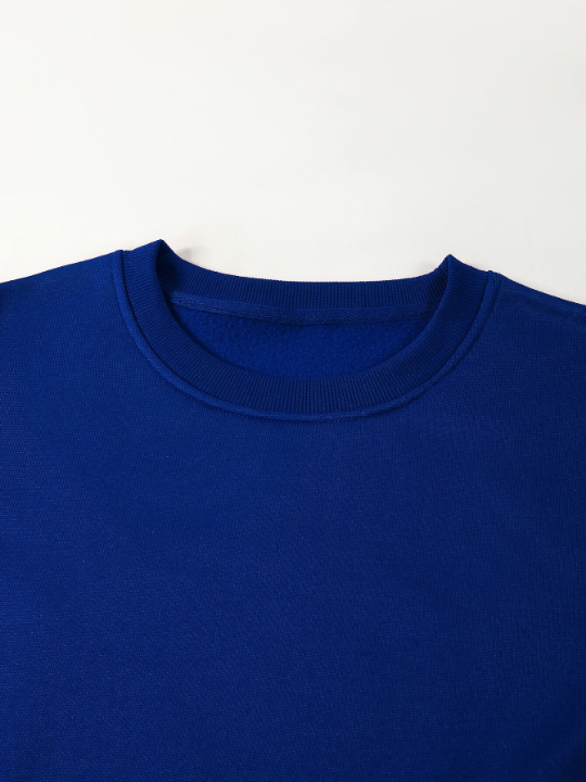 Men Solid Thermal Lined Sweatshirt