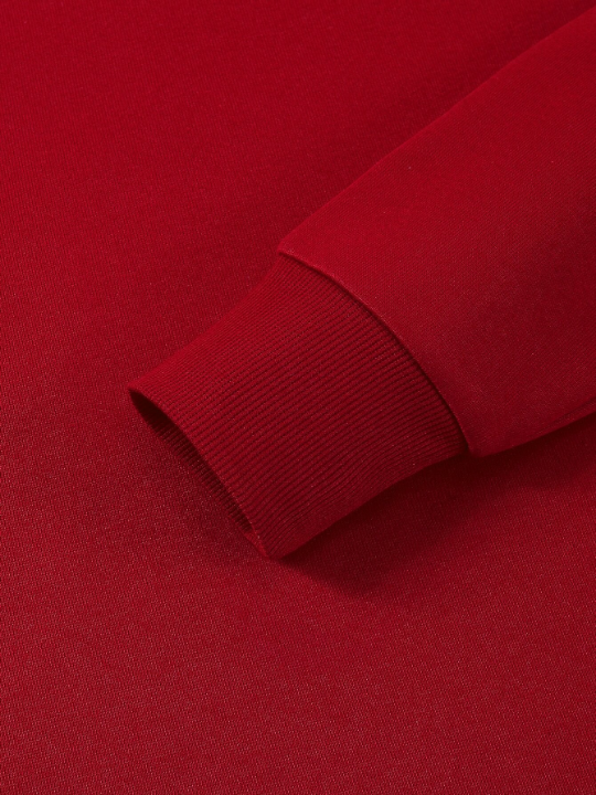 Men Solid Thermal Lined Sweatshirt