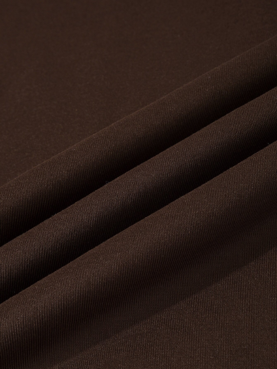 Men Colorblock Thermal Lined Raglan Sleeve Drawstring Hoodie