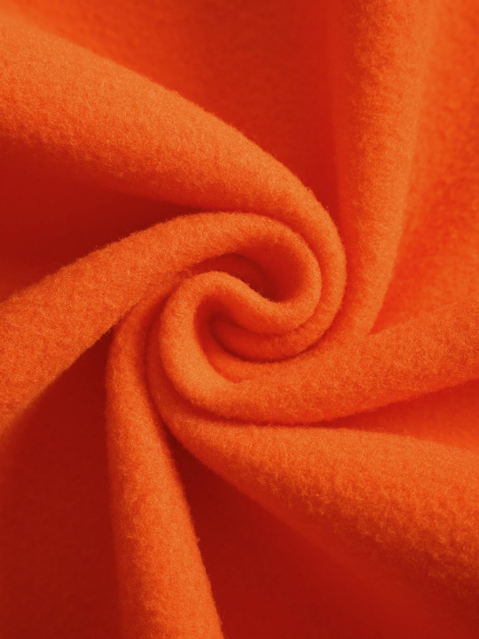 Men Slant Pockets Zip Up Drawstring Thermal Hoodie