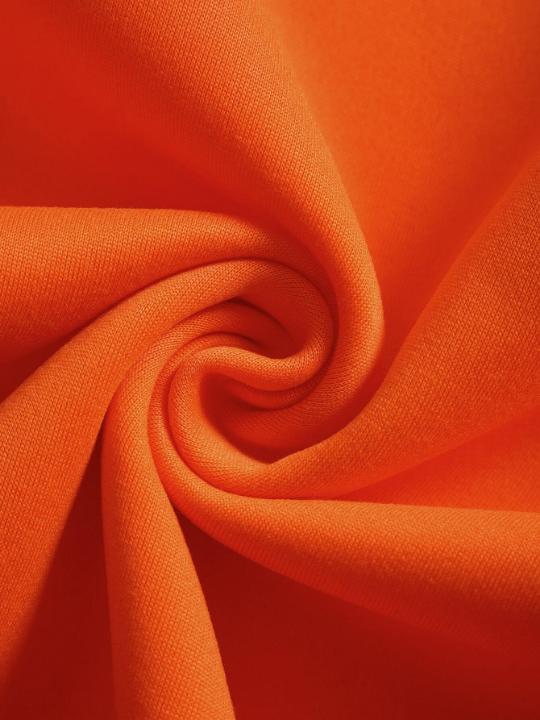 Men Slant Pockets Zip Up Drawstring Thermal Hoodie