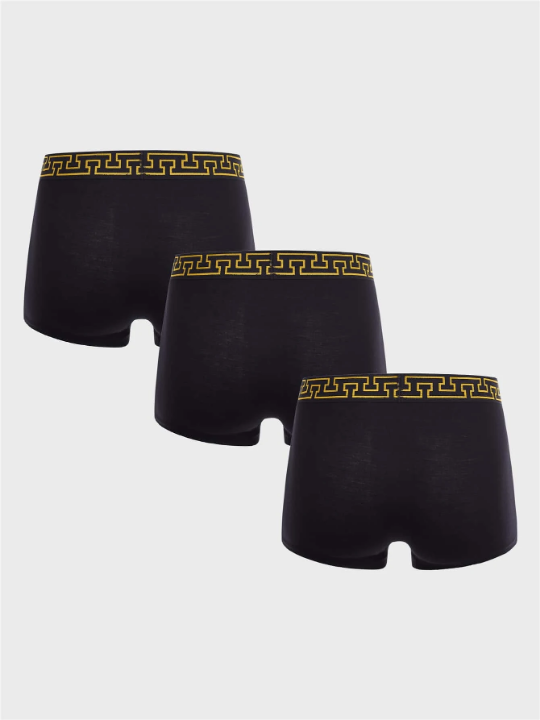 Men 3pcs Tape Waistband Boxer Brief