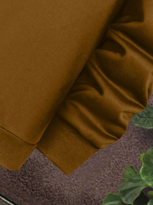 Manfinity Homme Men Deer Embroidery Quarter Zipper Drawstring Hoodie