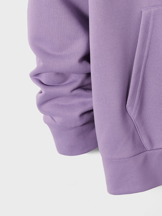 Manfinity Homme Men Antlers Print Kangaroo Pocket Drawstring Hoodie