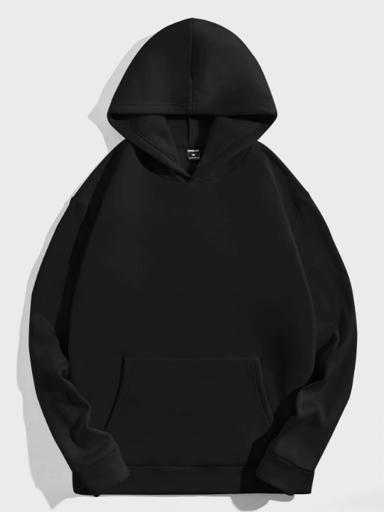 Manfinity Hypemode Men Bear Print Drawstring Thermal Lined Hoodie