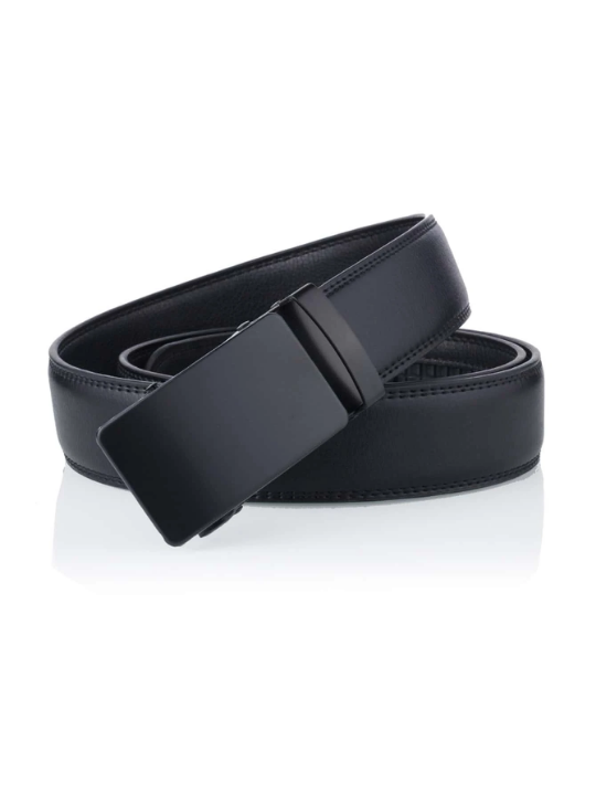 1pc Matte Black Square Automatic Buckle Belt