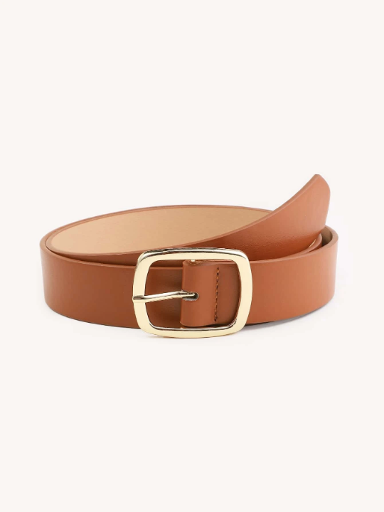 Solid Square Buckle Belt