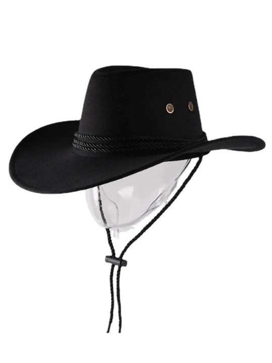 Men Solid Drawstring Decor Hat