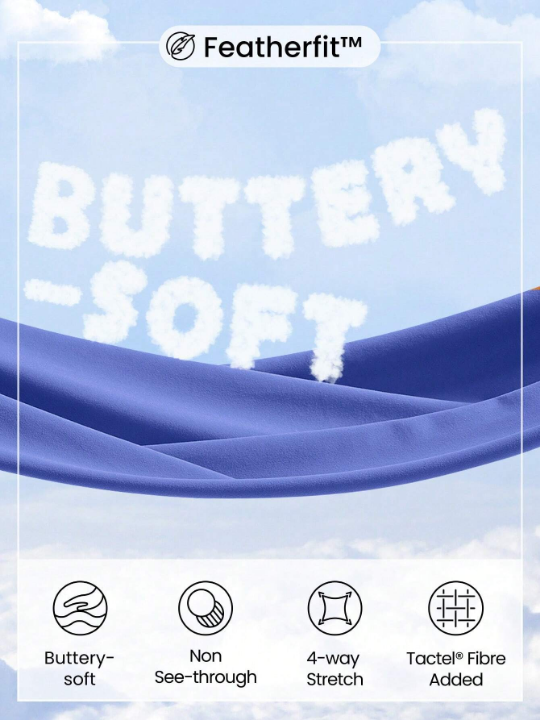 GLOWMODE 24" FeatherFit Crossover Yoga Leggings Buttery Soft High Stretch Crossover Waist Sports Tights