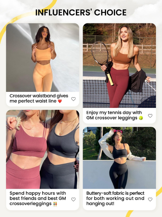 GLOWMODE 24" FeatherFit Crossover Yoga Leggings Buttery Soft High Stretch Crossover Waist Sports Tights