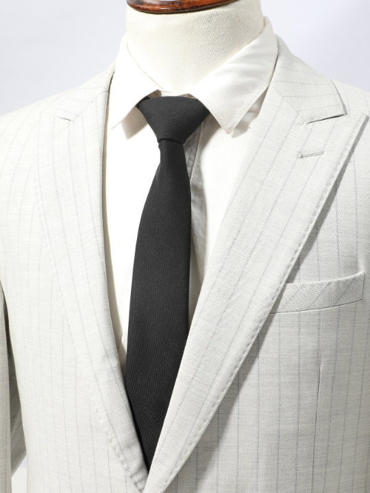 1pc Men Solid Fashionable Minimalist Tie For Daily Decoration