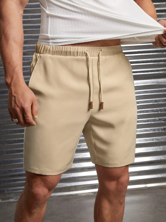 Manfinity Homme Men Drawstring Waist Shorts