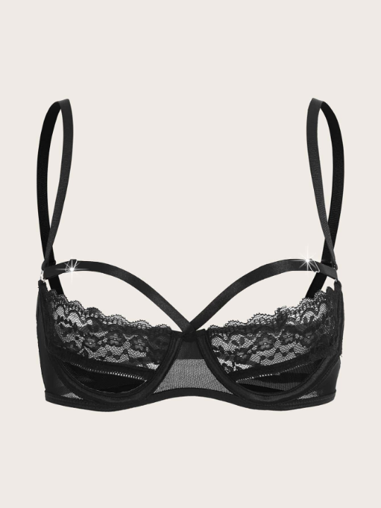 Classic Sexy Floral Lace Cut Out Underwire Bra