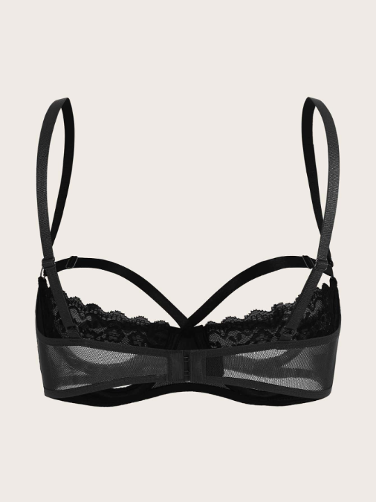 Classic Sexy Floral Lace Cut Out Underwire Bra