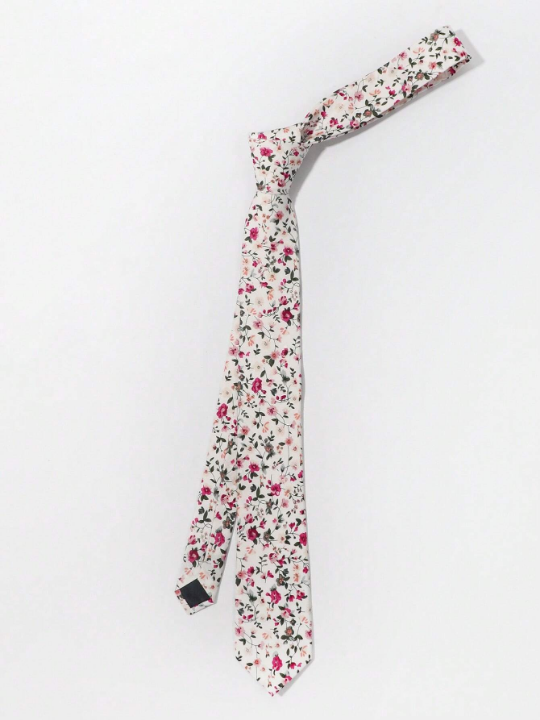 Men Floral Print Tie Vintage Elegant Tie For Decoration For Men Gifts