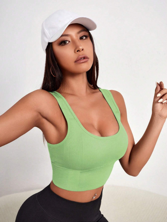 Yoga Basic Medium Support Seamless Sports Bra