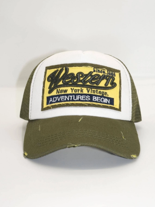 1pc Unisex Breathable Mesh Baseball Cap With Embroidered Letter Patch, Curved Brim, Duck Tongue, For Outdoor, Casual, Sport, Daily Use