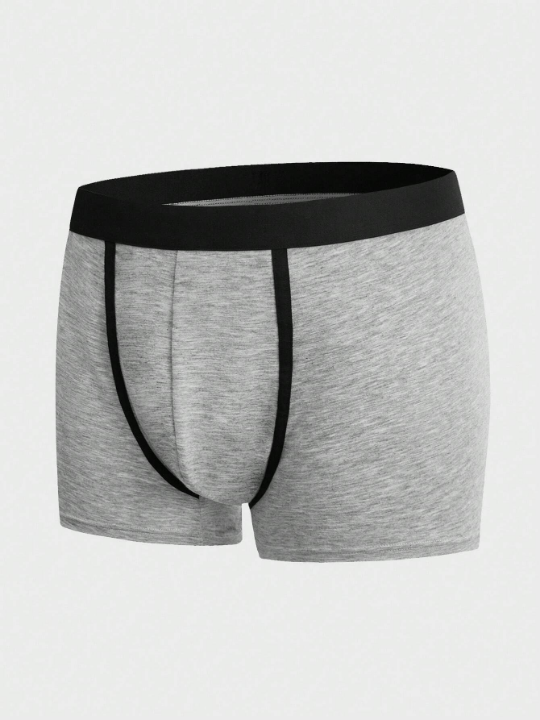 Men 5pcs Contrast Binding Boxer Brief