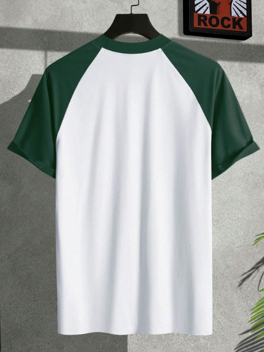 Manfinity Homme Men Colorblock Raglan Sleeve Tee
